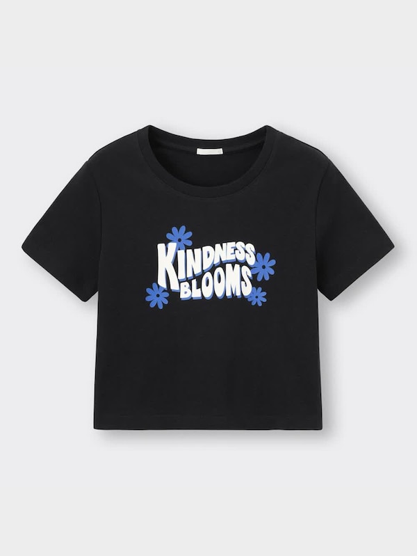 グラフィックミニT(半袖)(フラワーロゴ)YT+E