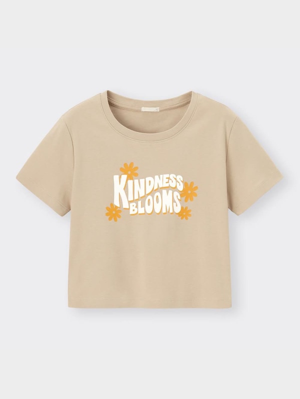 グラフィックミニT(半袖)(フラワーロゴ)YT+E