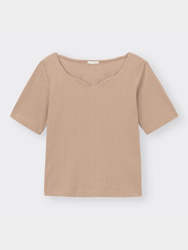 リブハートネックコンパクトT(半袖)Z+E