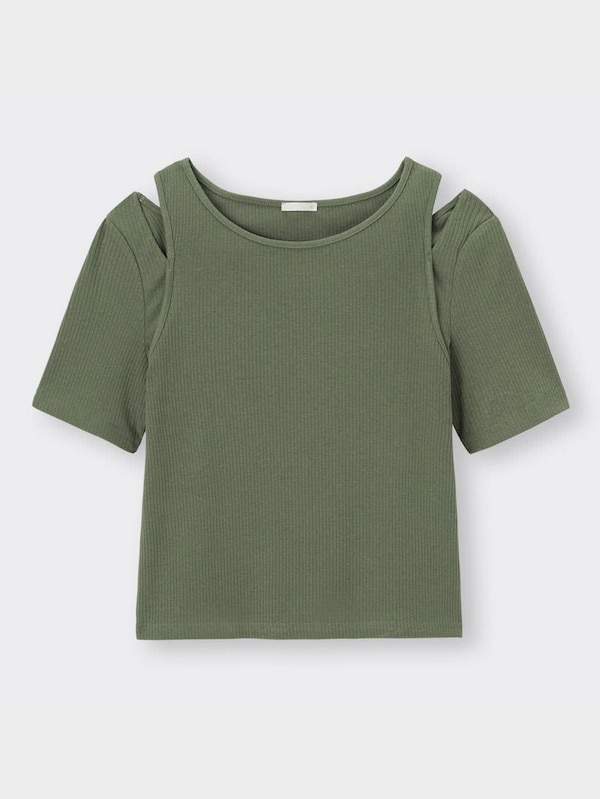 リブカットアウトT(半袖)