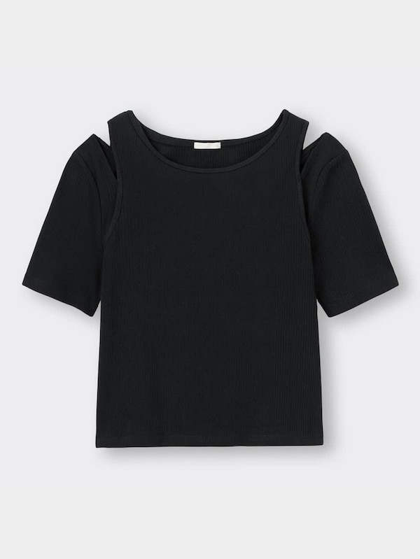 リブカットアウトT(半袖)