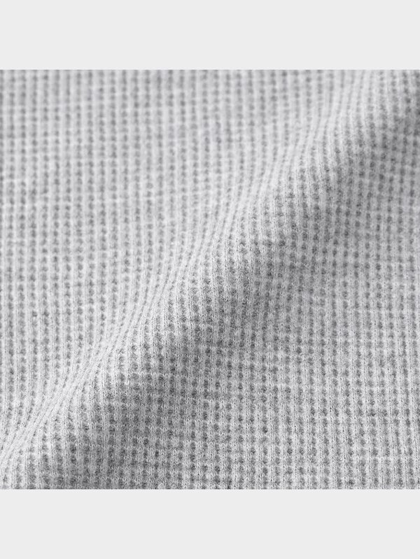 ワッフルバイカラーステッチオーバーサイズT(5分袖)RS+X