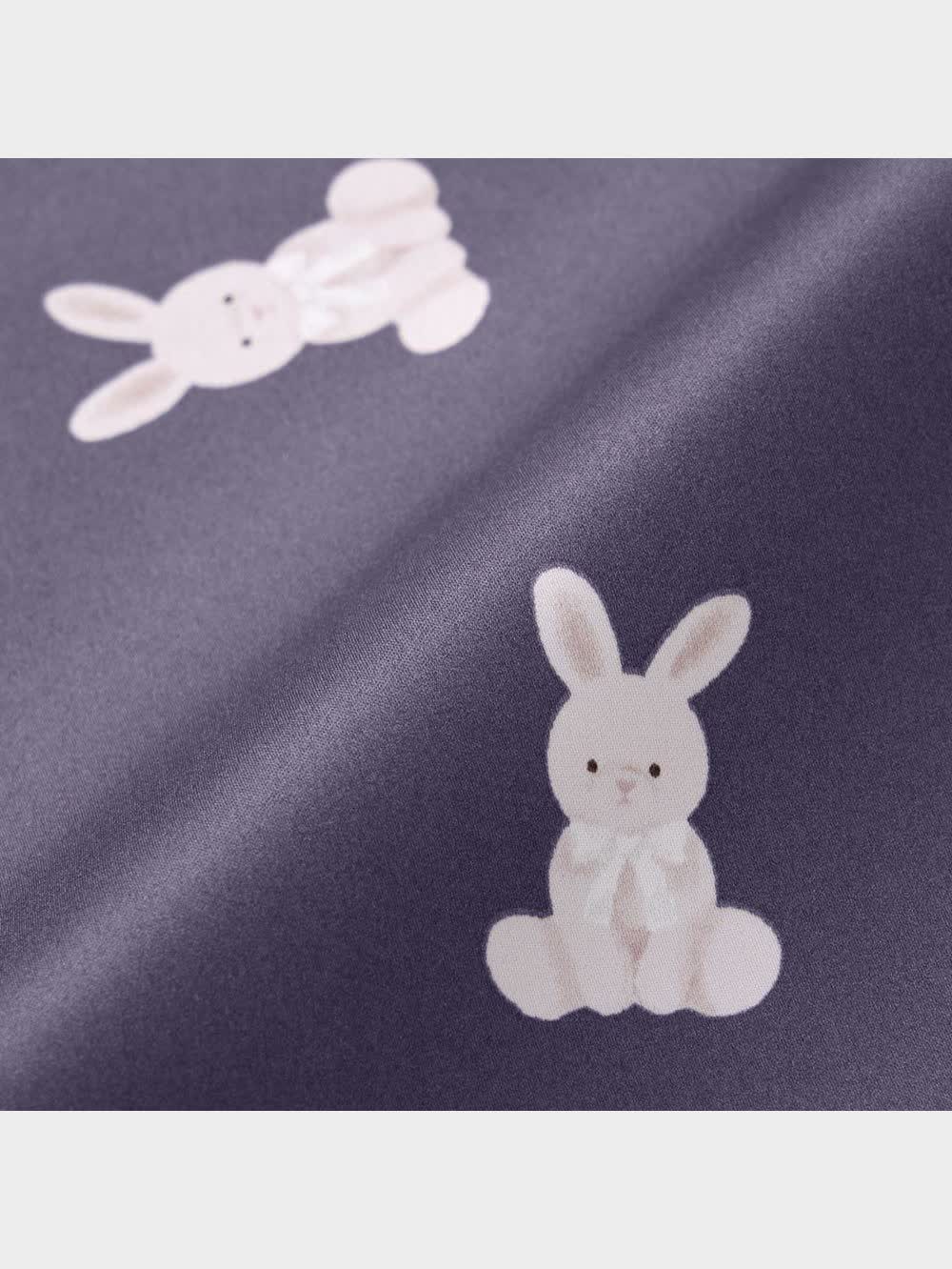GU公式 | サテンパジャマ(長袖&ロングパンツ)(ウサギ)+X