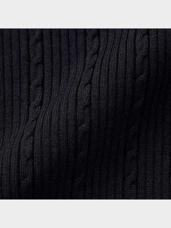 ミニケーブルクロップドセーター(長袖)