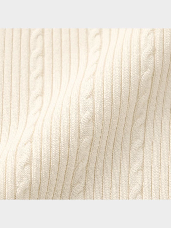 ミニケーブルクロップドセーター(長袖)