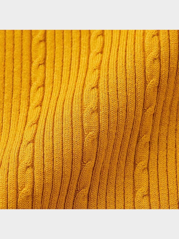 ミニケーブルクロップドセーター(長袖)