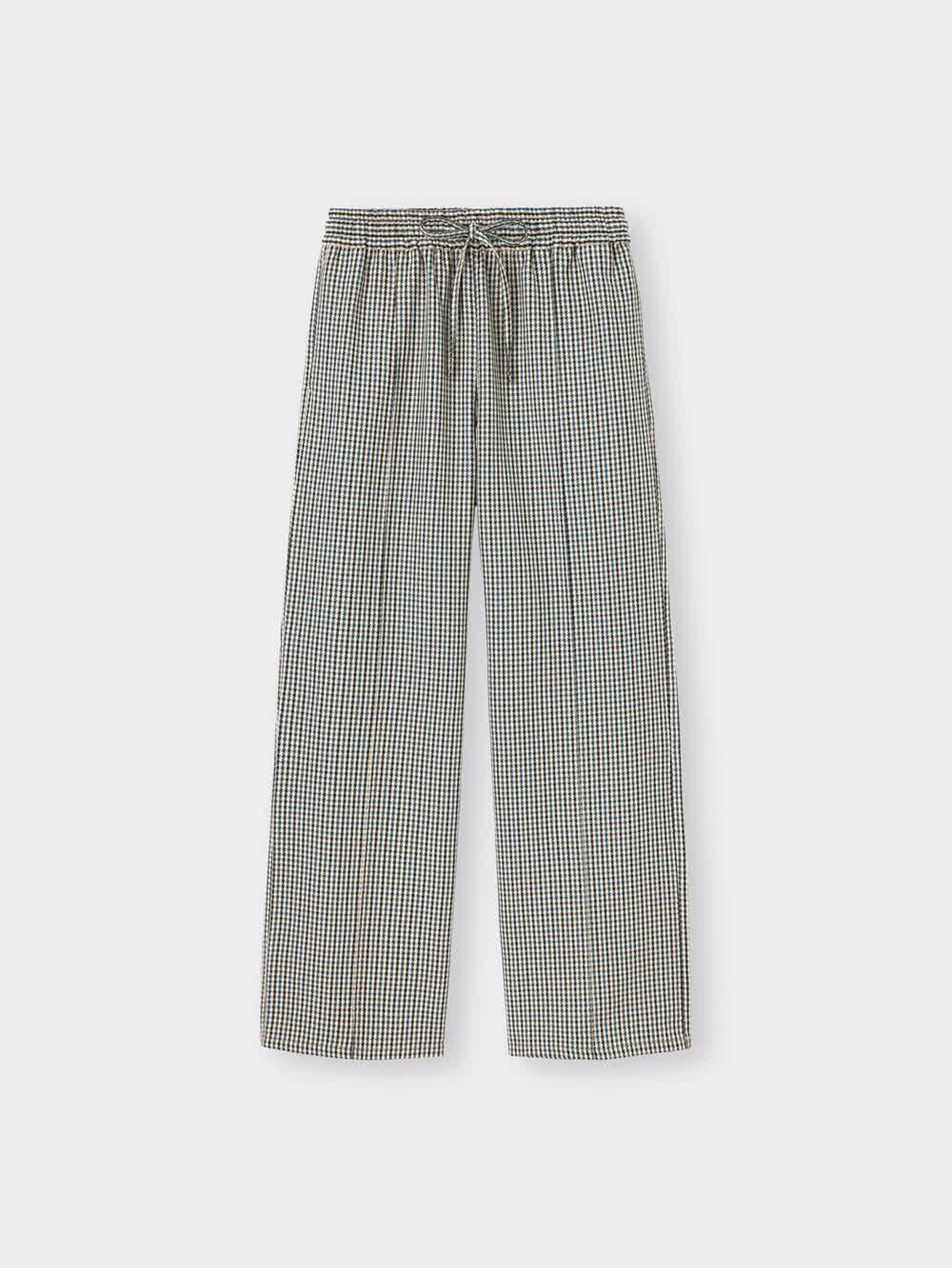 GUCCI カプリクロップパンツ ひざ下 千鳥格子 40 白黒 リゾート