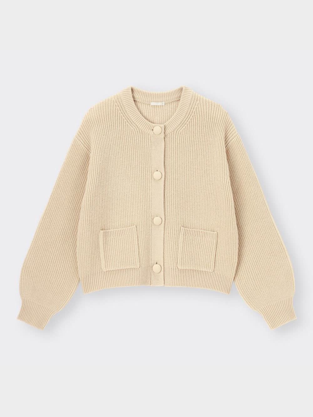 GU公式 | ダブルポケットクロップドカーディガン(長袖)OSB+EC