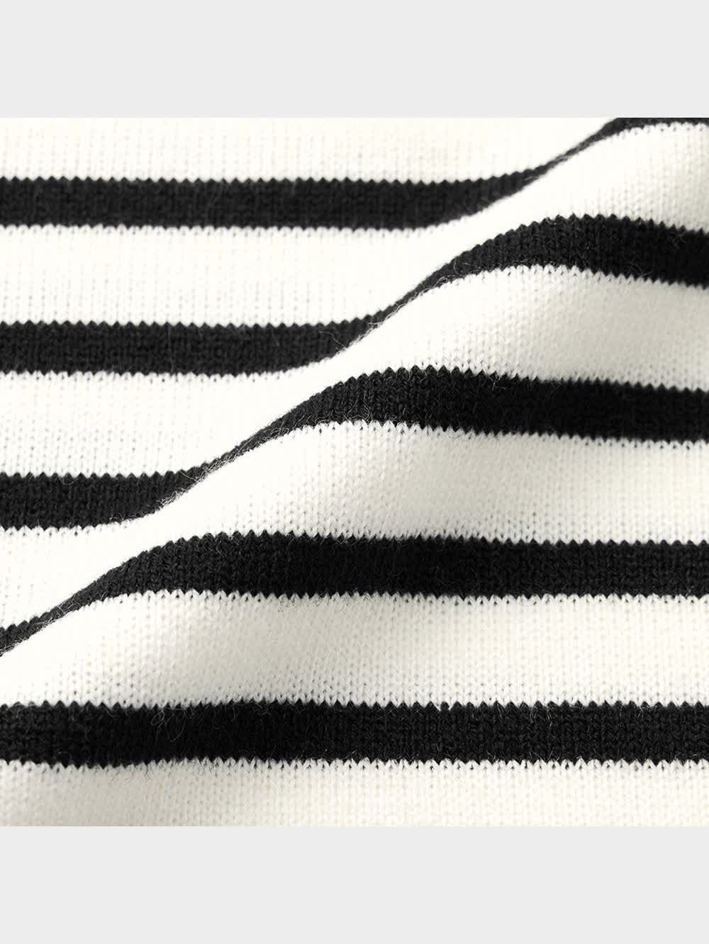 GU公式 | ソフトリッチニットチュニック(長袖)(ストライプ)+E