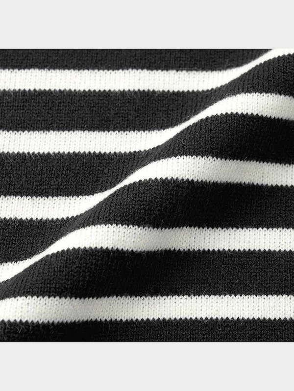 ソフトリッチニットチュニック(長袖)(ストライプ)+E