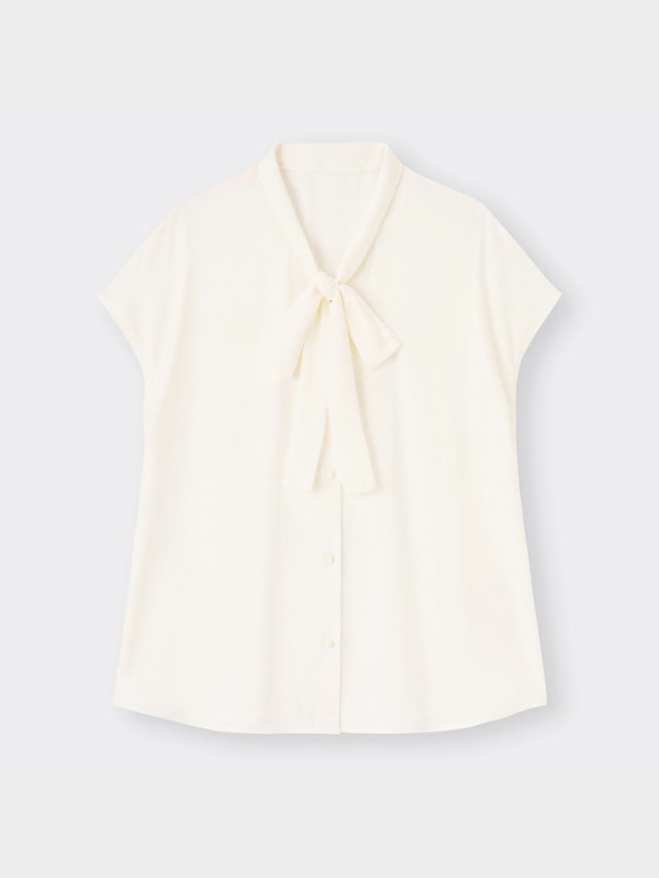 ボウタイブラウス(半袖)
