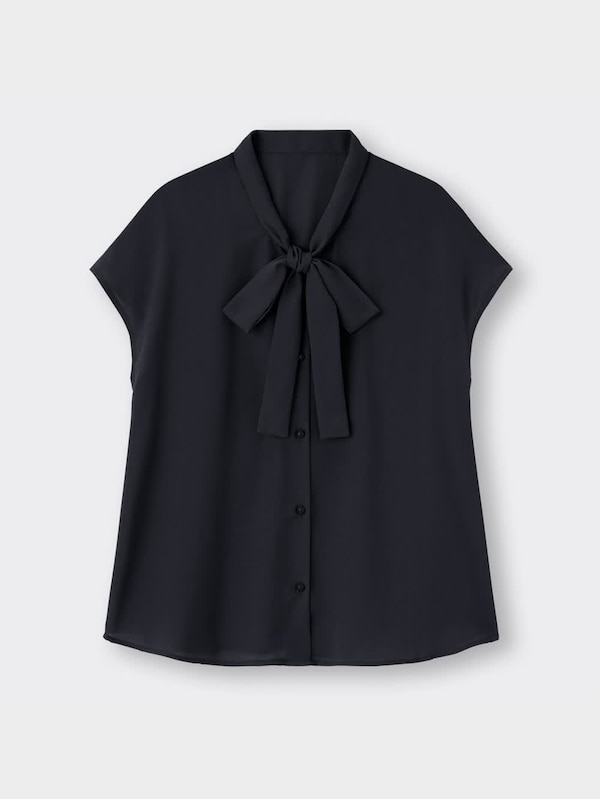 ボウタイブラウス(半袖)