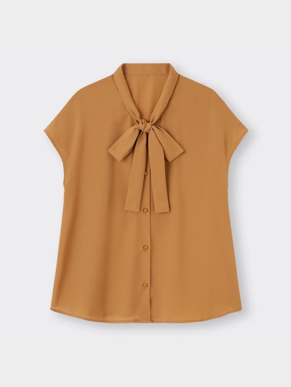 ボウタイブラウス(半袖)