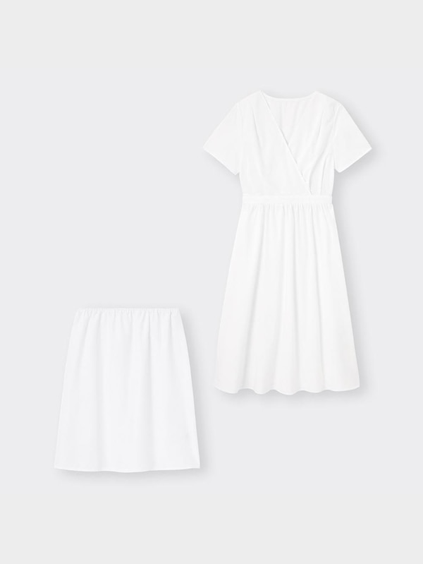 カシュクールワンピース(半袖)Z+E