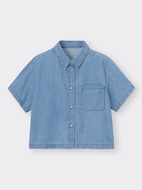 ライトデニムシャツ(半袖)OSB+EC