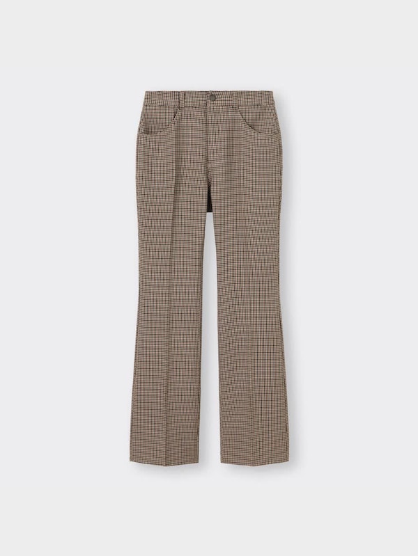 チェックセンタープレスフレアパンツRS+E(セットアップ可能)