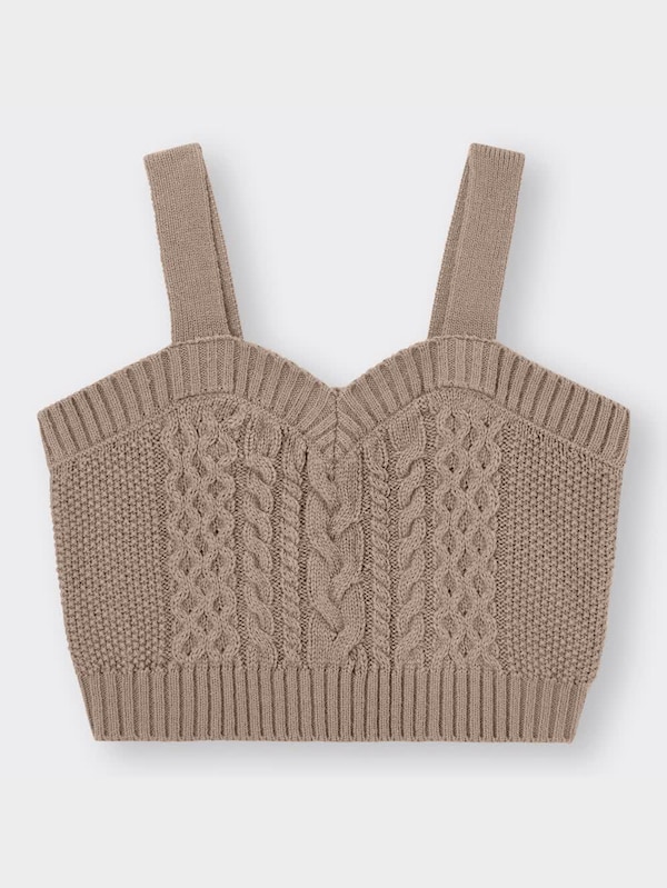 GIRLSケーブルニットビスチェ+X