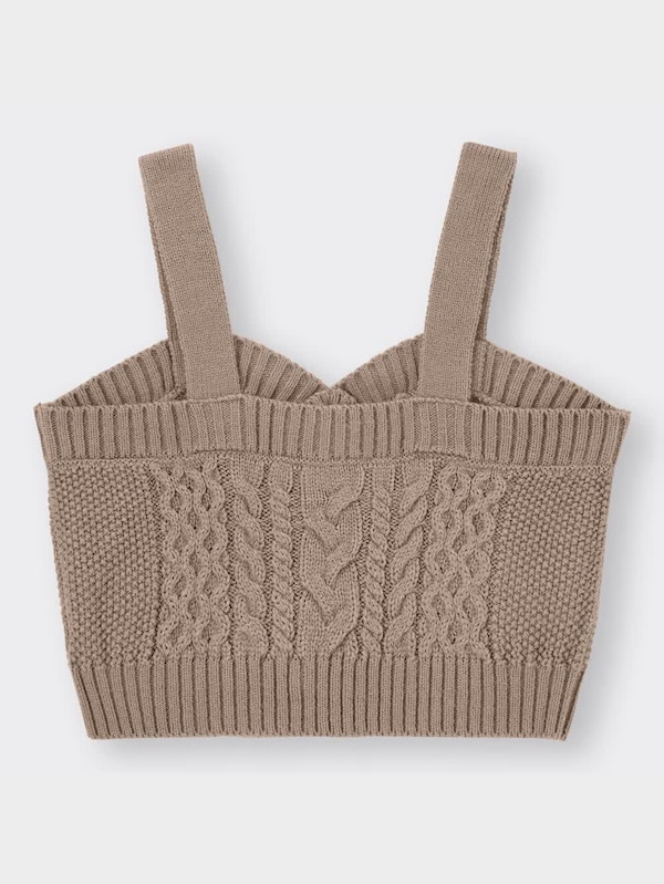 GIRLSケーブルニットビスチェ+X