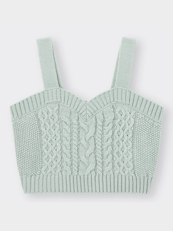 GIRLSケーブルニットビスチェ+X