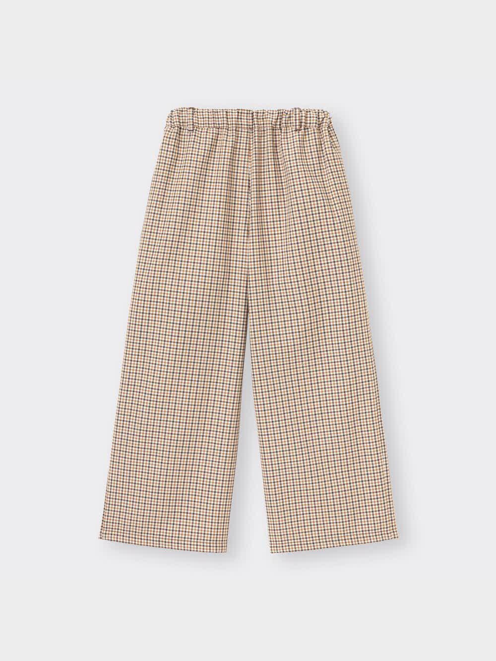 GU公式 | GIRLSチェックプルオンワイドパンツ+X