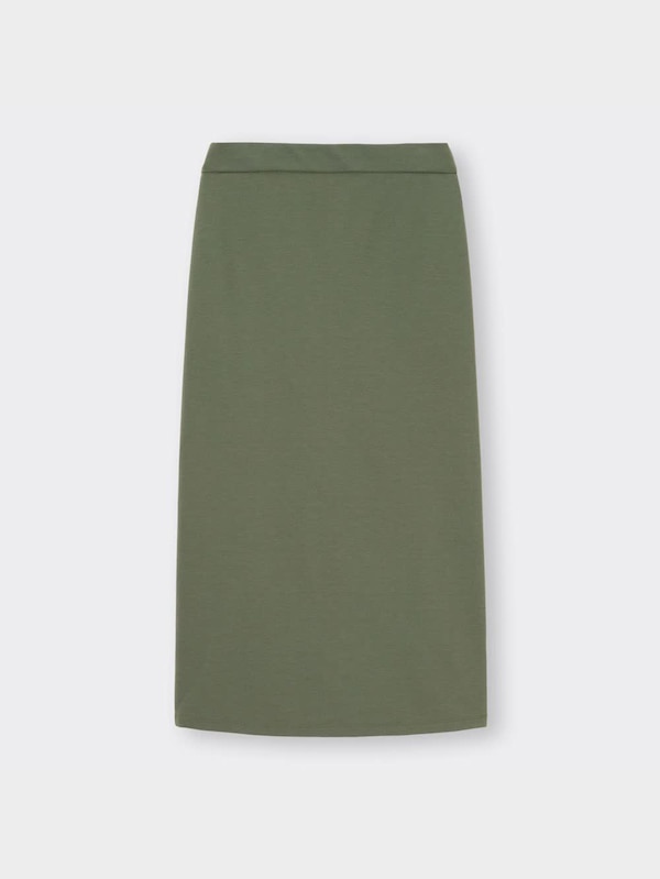 カットソースリットナローミディスカートQ