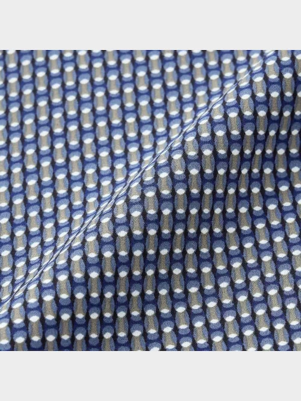 レトロプリントボウタイワンピース(7分袖)