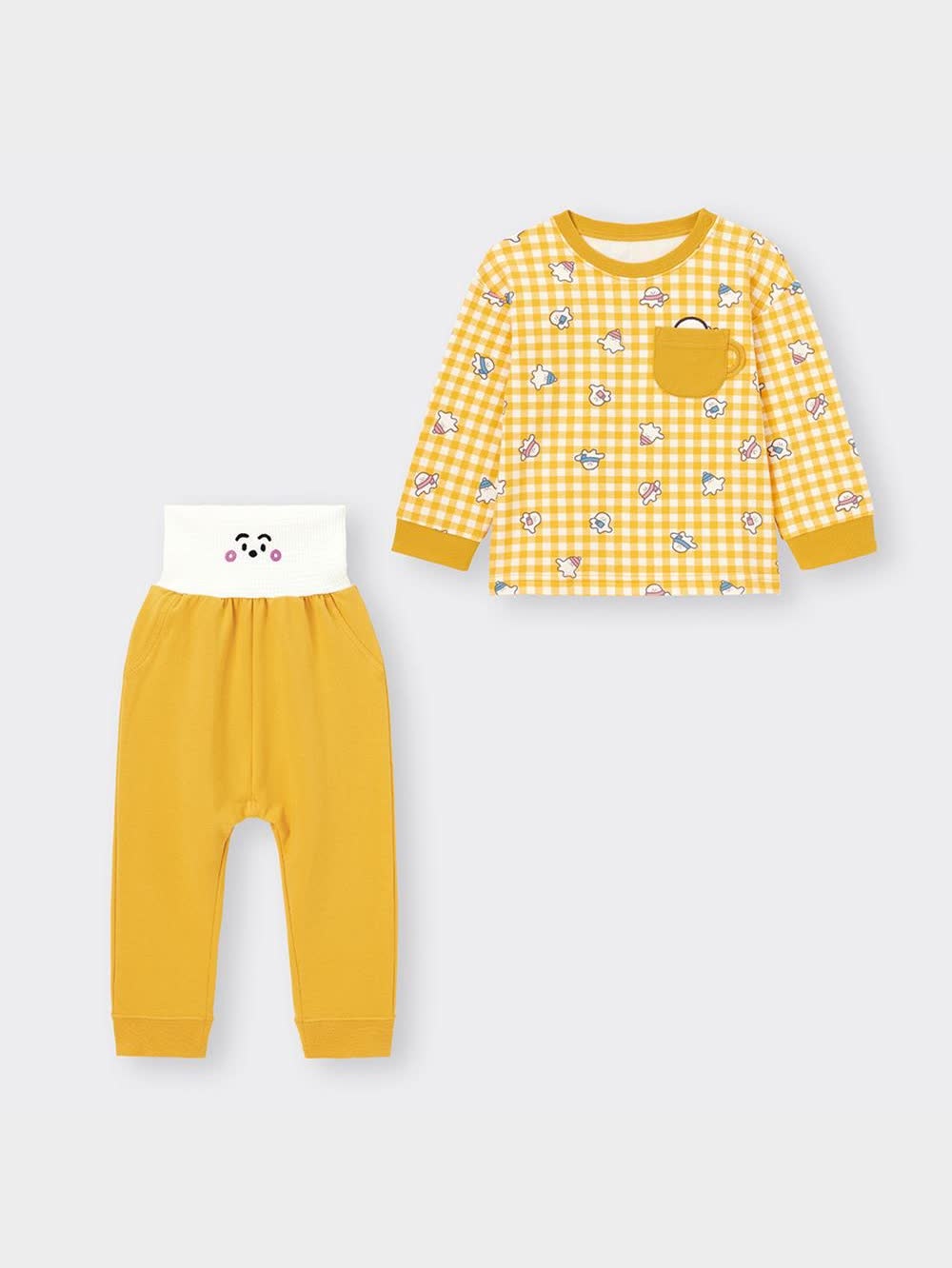 GU公式 | BABY(TODDLER)パジャマ(長袖&サマナルパンツ10分丈) シナ