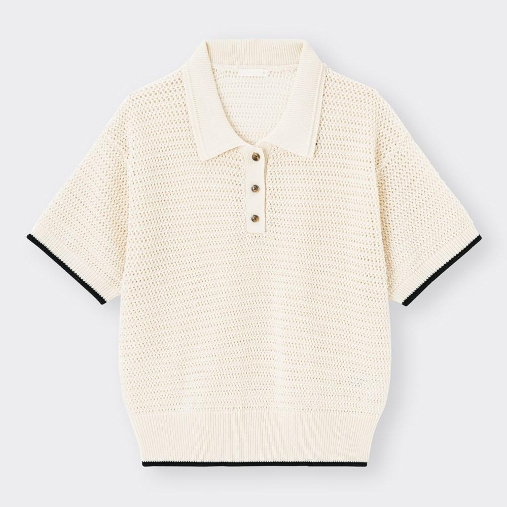 透かし編みポロセーター(半袖) | ファッション通販サイト - GU公式