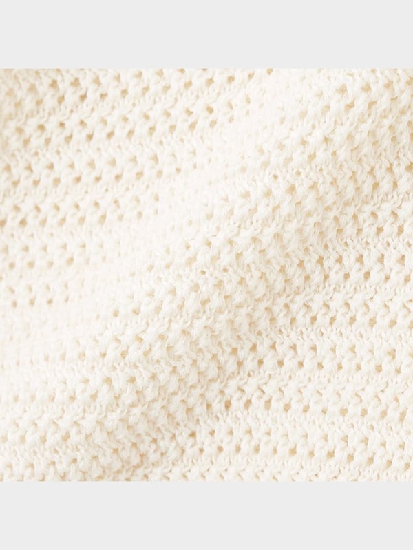 透かし編みポロセーター(半袖)