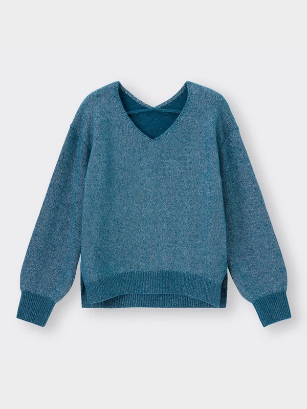 ラメVネックセーター(長袖)Z