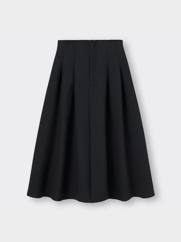 ハイウエストフレアミディスカート+EC(丈短め77.0～81.0cm)