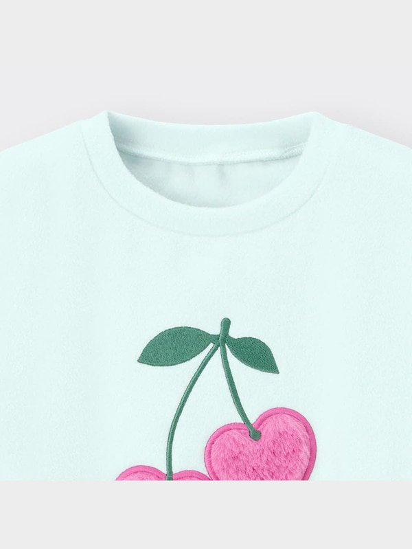 GIRLSフリースラウンジセット(長袖&ロングパンツ)(チェリー)