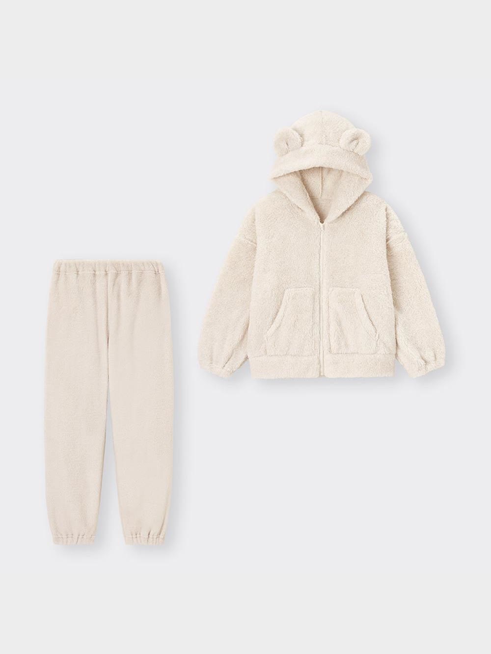 GU公式 | KIDS(男女兼用)マシュマロフィールラウンジパーカ