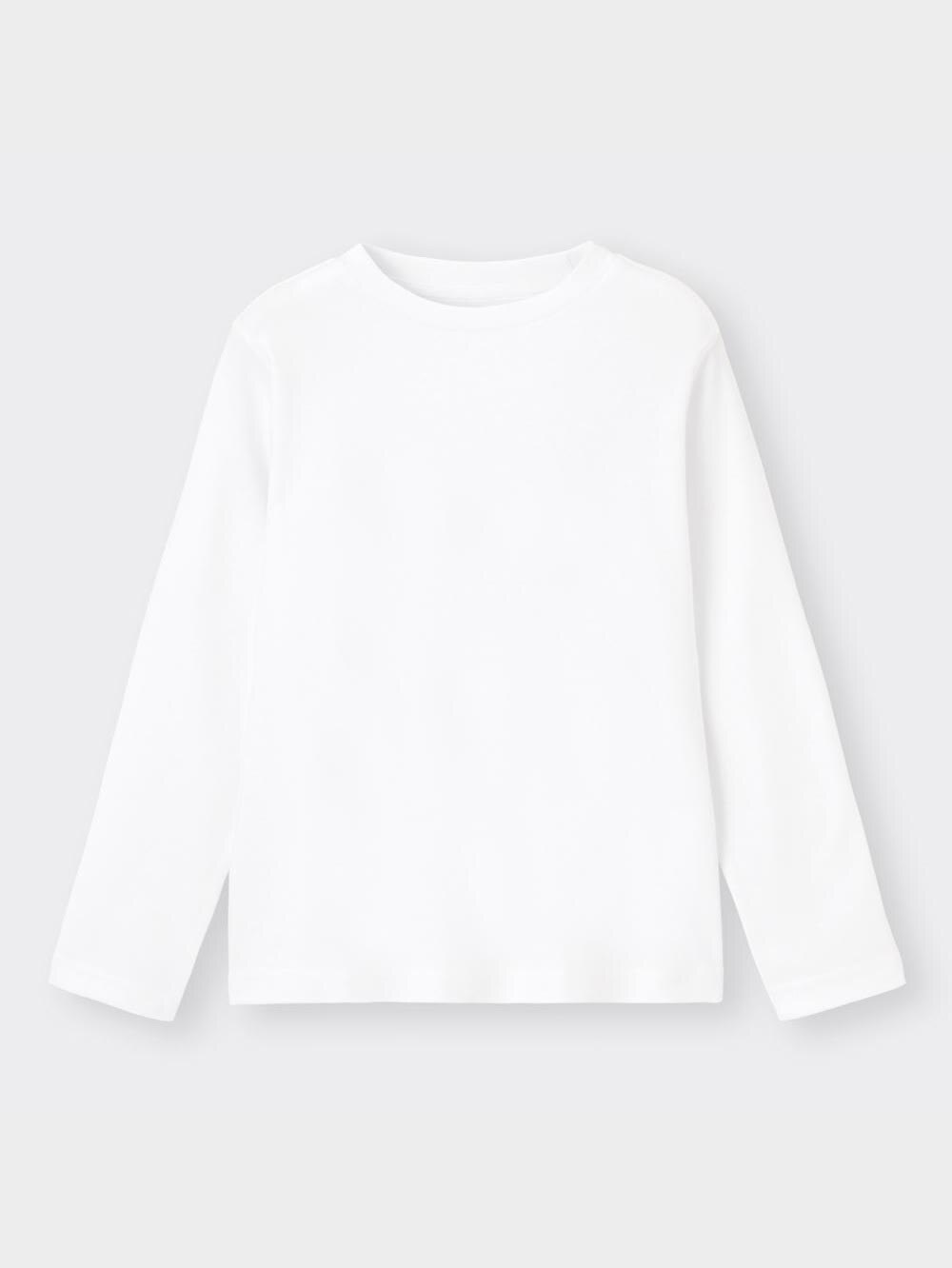 （新品・タグ付き）パウダリーコットン クルーネック 長袖 UNIQLO（ユニクロ）の「コンパクトコットンクルーネックT（長袖