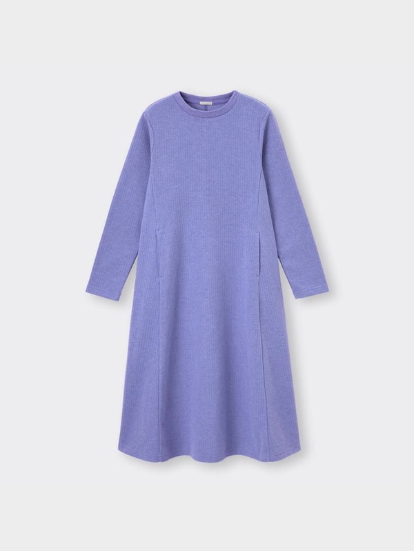 ブラッシュドリブフレアワンピース(長袖)RS+X