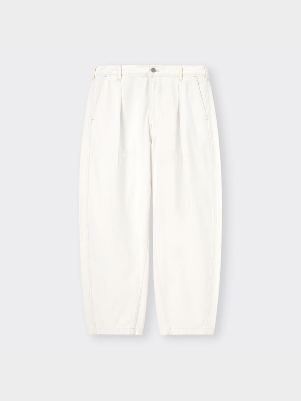 デニムカーブタックパンツ(丈標準67.0～71.0cm)