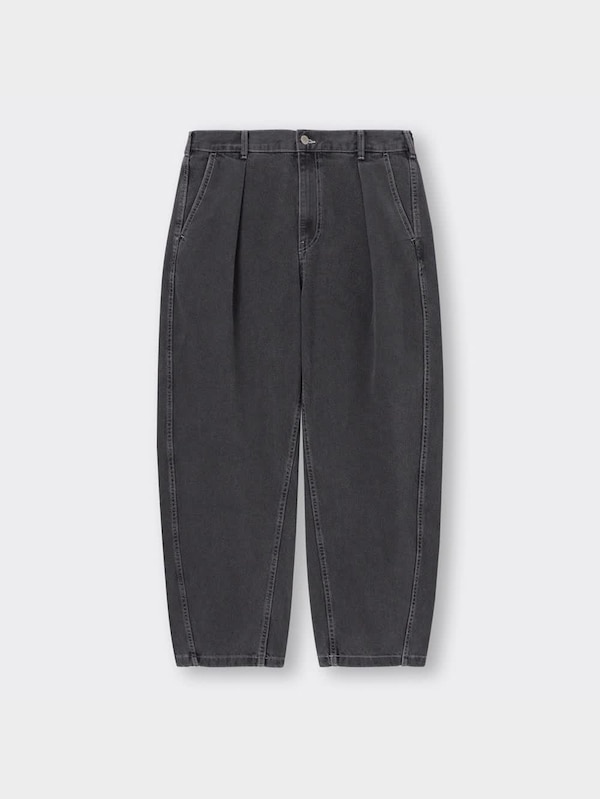 デニムカ��ーブタックパンツ(丈標準67.0～71.0cm)