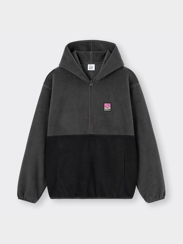 マイクロフリースハーフジップパーカ長袖 Kirby