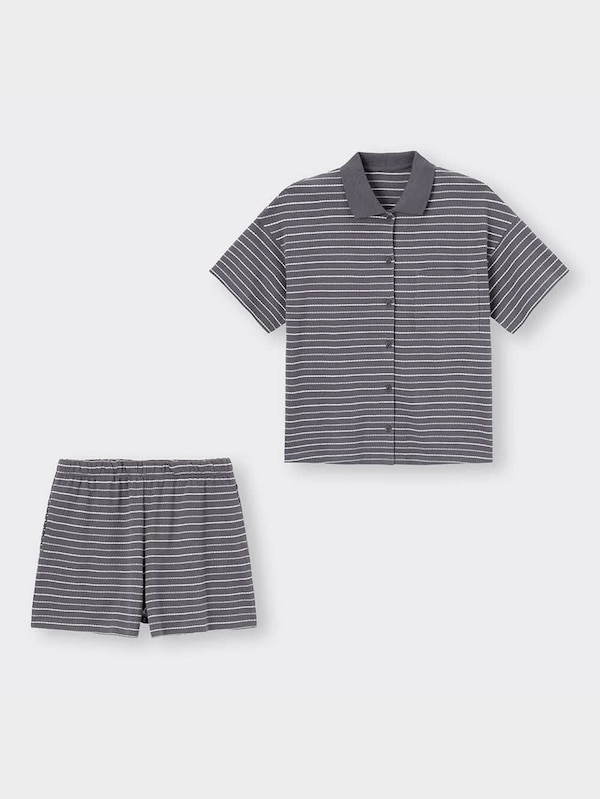 ポロパジャマ(半袖&ショートパンツ)(ボーダー)+E