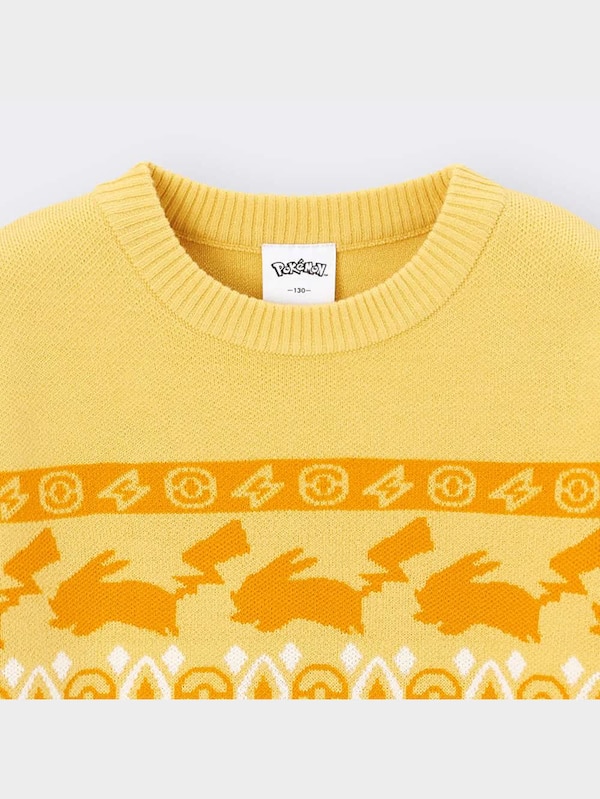 KIDS(男女兼用)クルーネックセーター(長袖) Pokemon 1
