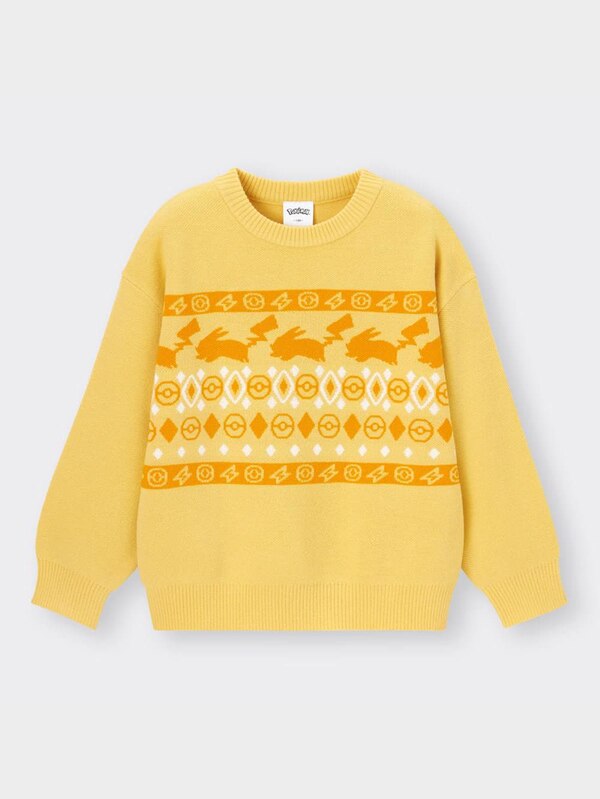 KIDS(男女兼用)クルーネックセーター(長袖) Pokemon 1