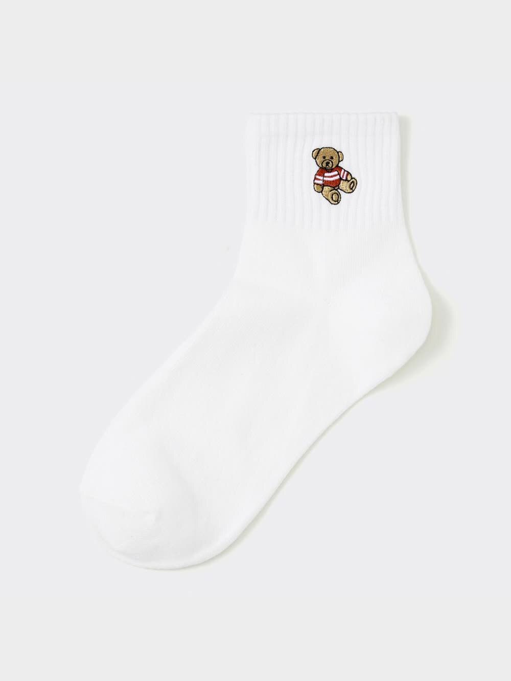 GU公式 | アンクルソックス(刺繍)