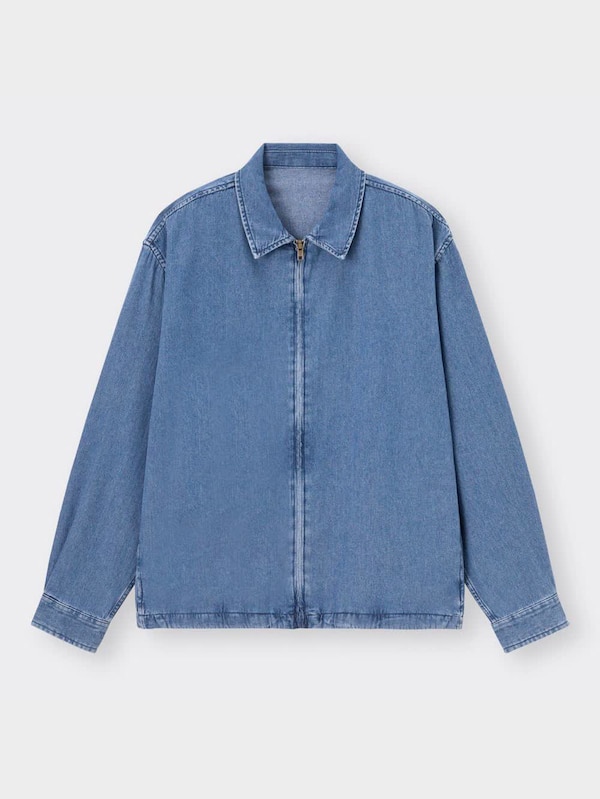 デニムジップアップブルゾンNT+E