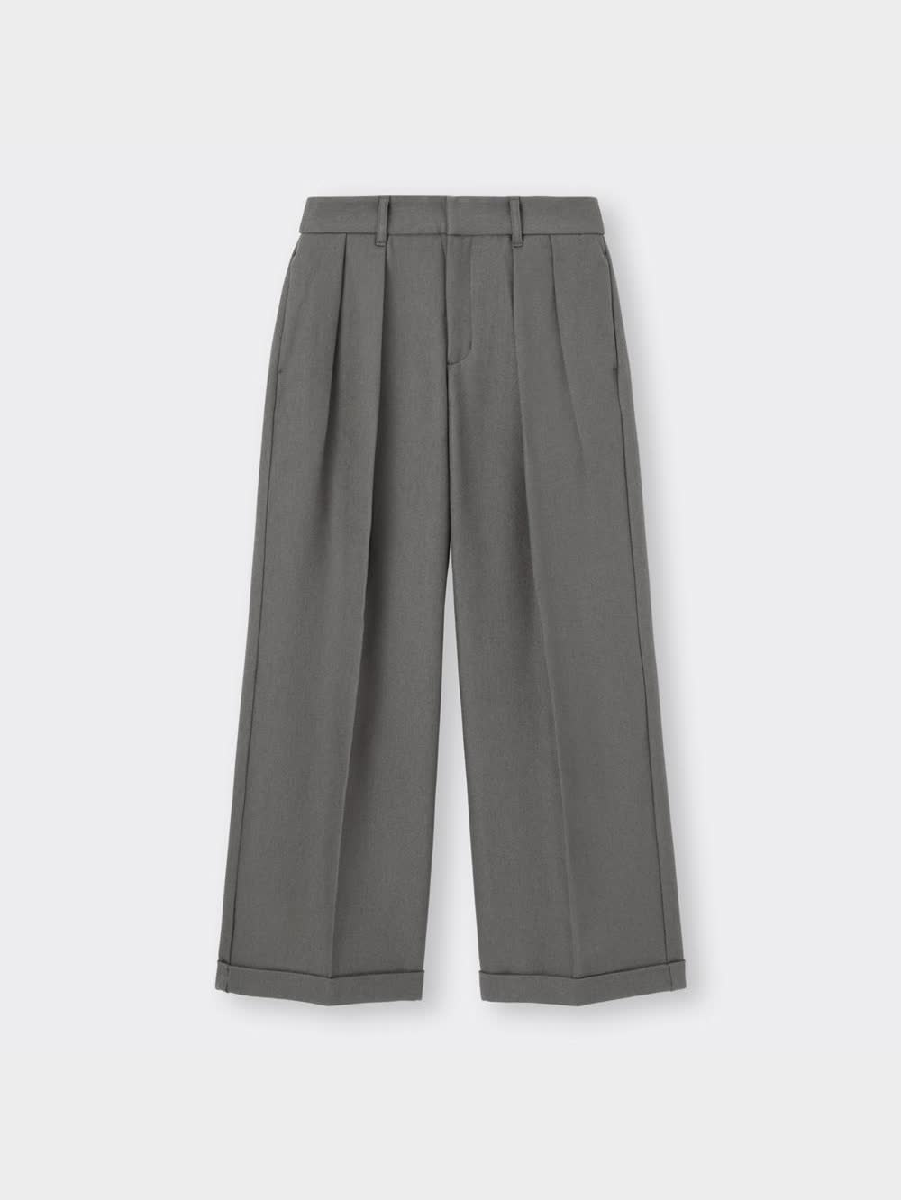 tsushima☆ GU公式 | インタックワイドパンツA+EC(丈長め76.0～78.0cm)