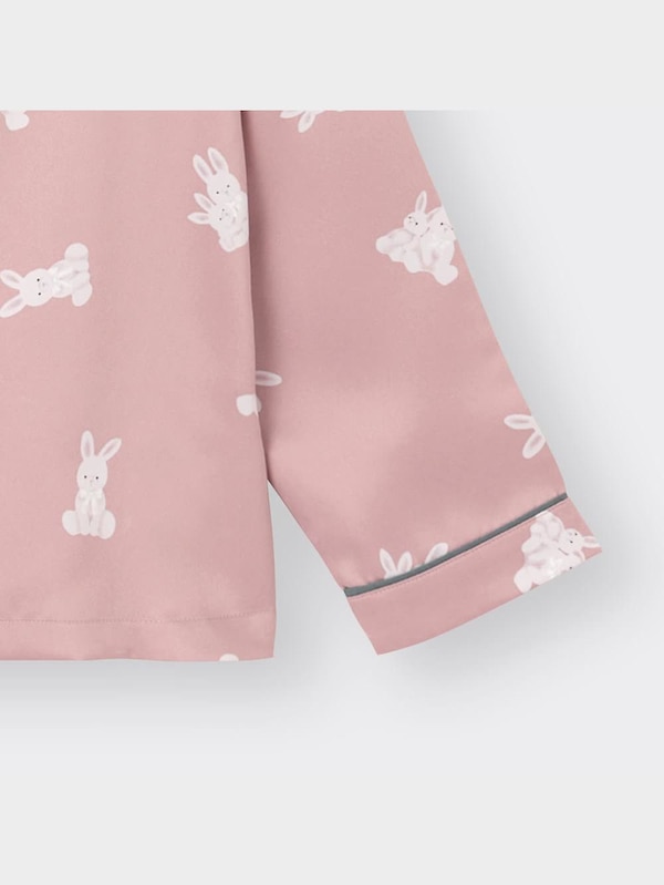 GIRLSサテンパジャマ(長袖&ロングパンツ)(ウサギ)+X