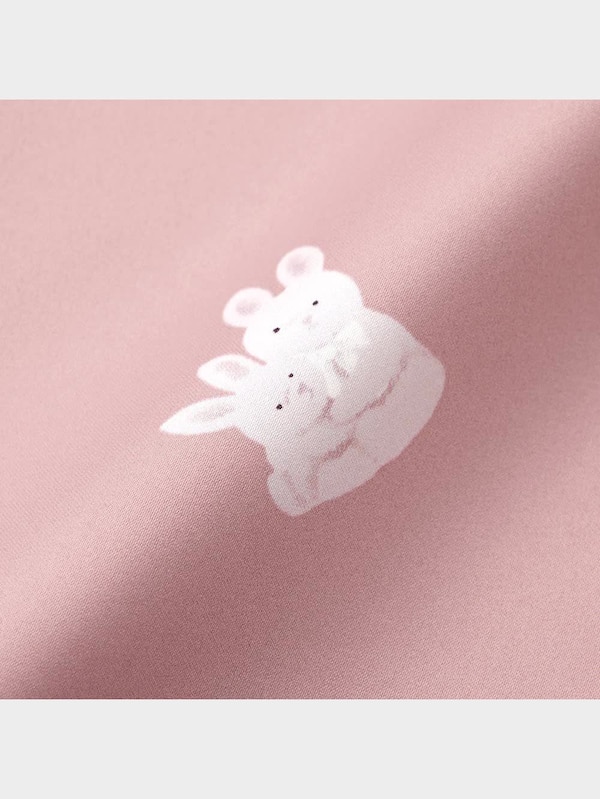 GIRLSサテンパジャマ(長袖&ロングパンツ)(ウサギ)+X