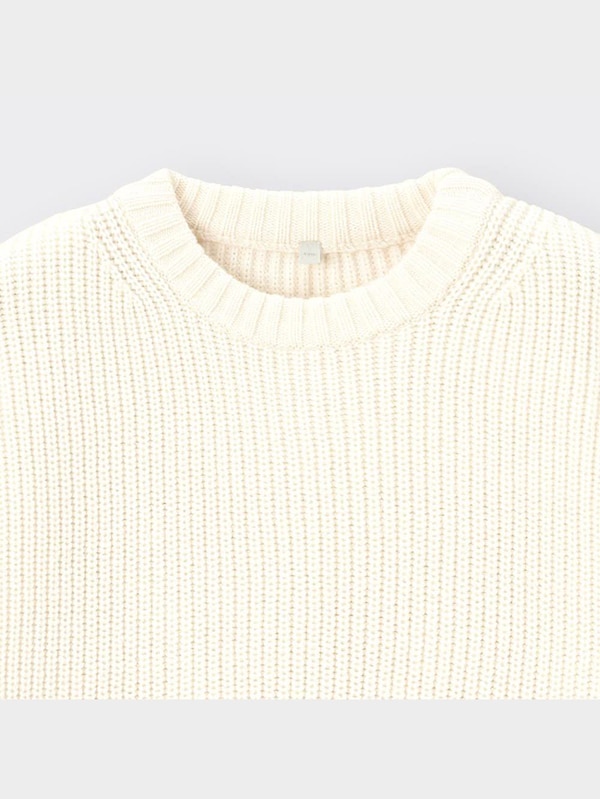 BOYSウォッシャブル畦クルーネックセーター(長袖)+E