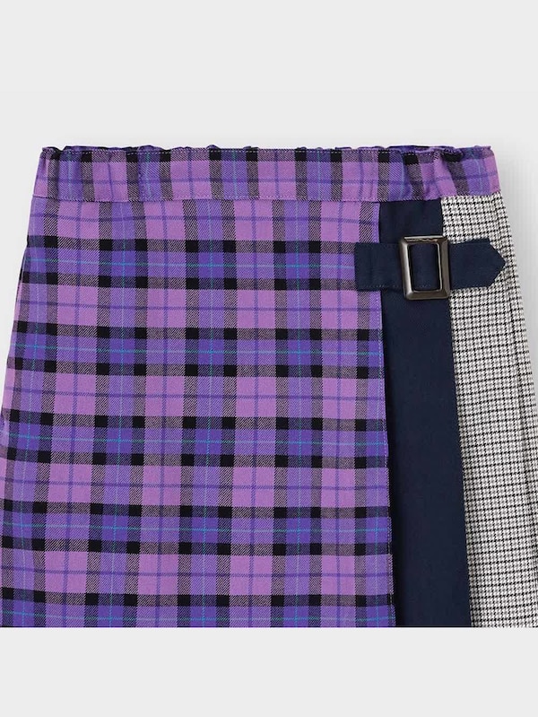 GIRLSチェックコンビネーションプリーツスカート