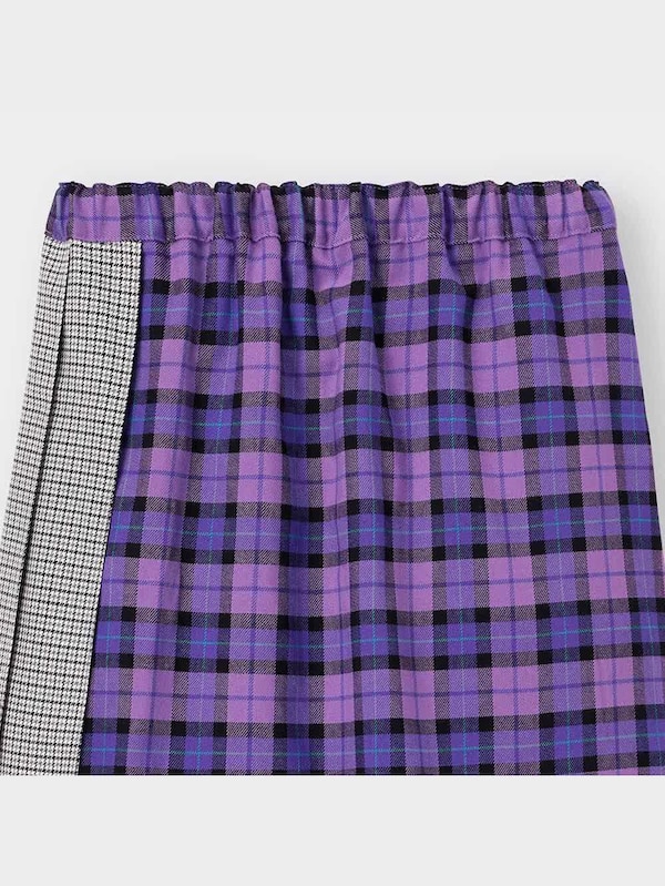 GIRLSチェックコンビネーションプリーツスカート