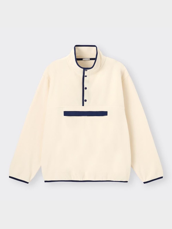 マイクロフリーススナップビッグプルオーバー(長袖)